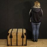 Large wooden trunk from the 20th century