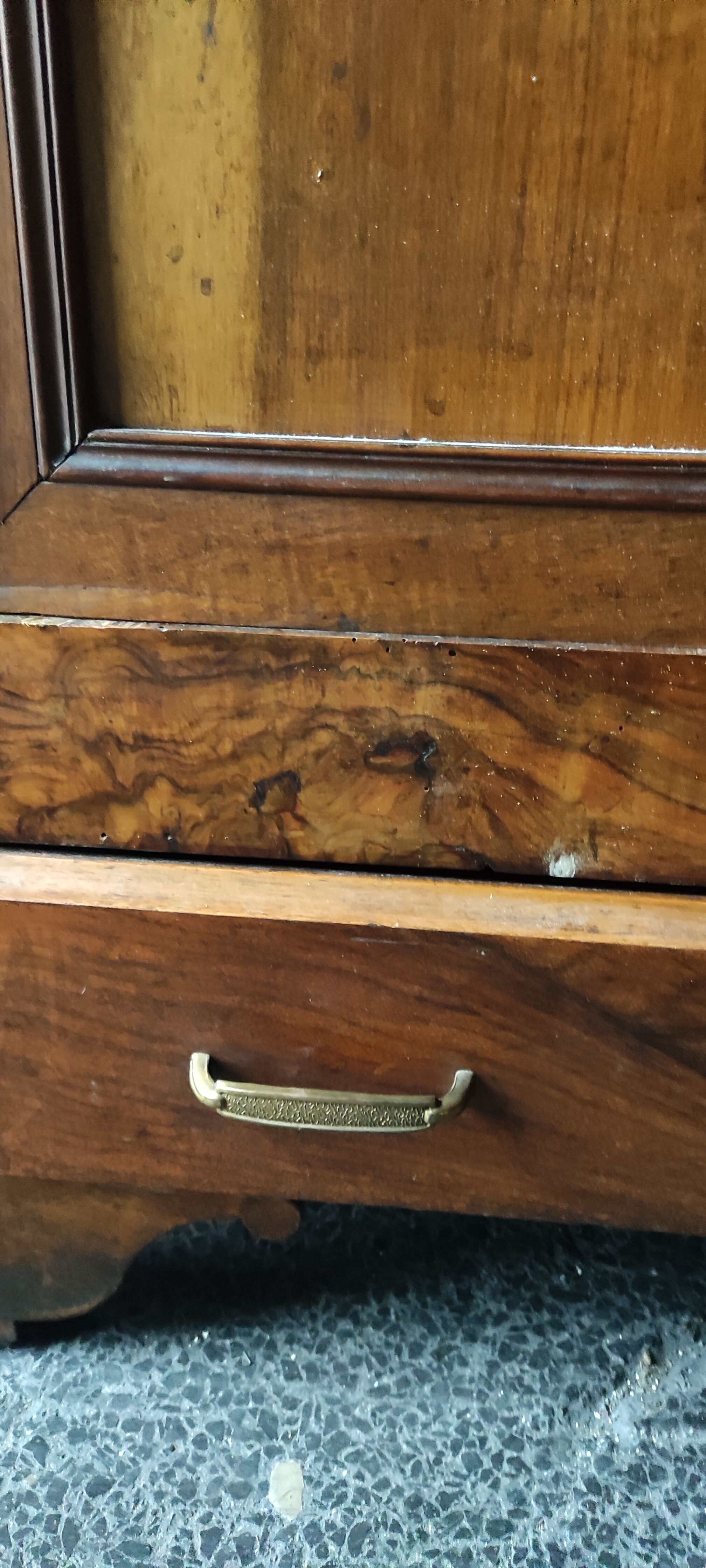 Wardrobe two doors Louis Philippe walnut