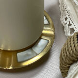 Ashtray brass and mother-of-pearl