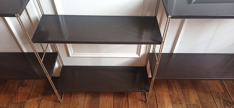 Vintage modular string wall shelf