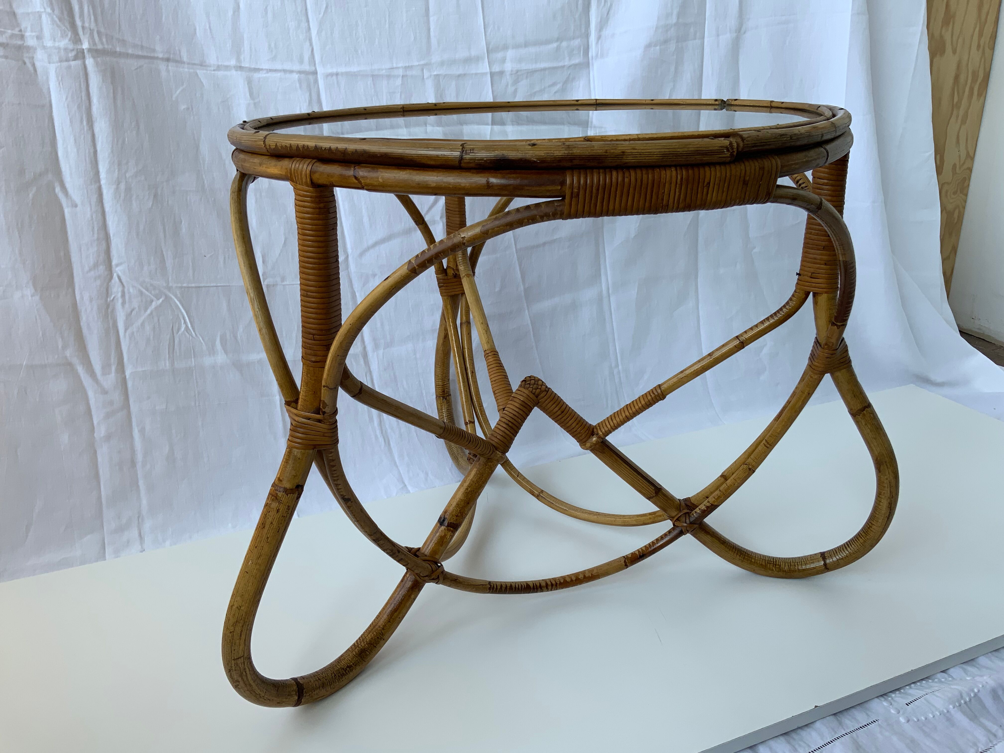 Rattan coffee table