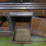 Mahogany secretary with display cabinet