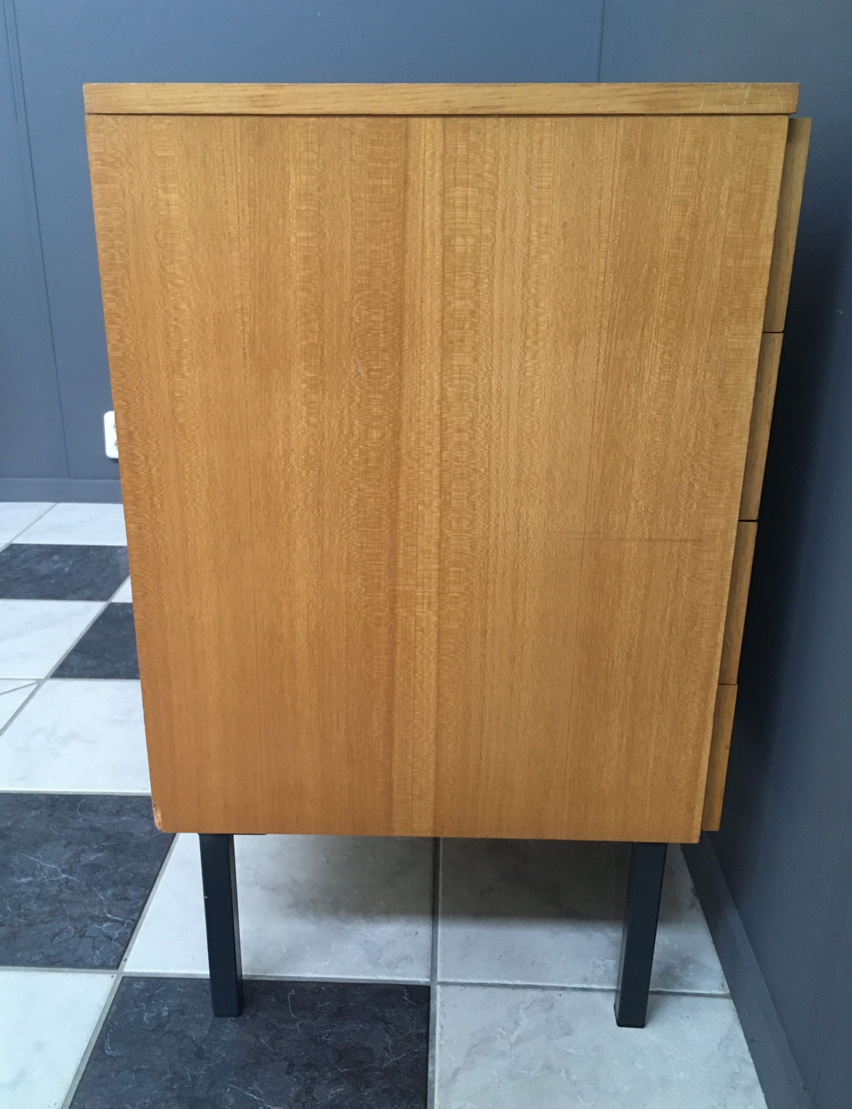 Blond wood sideboard cabinet 1970s
