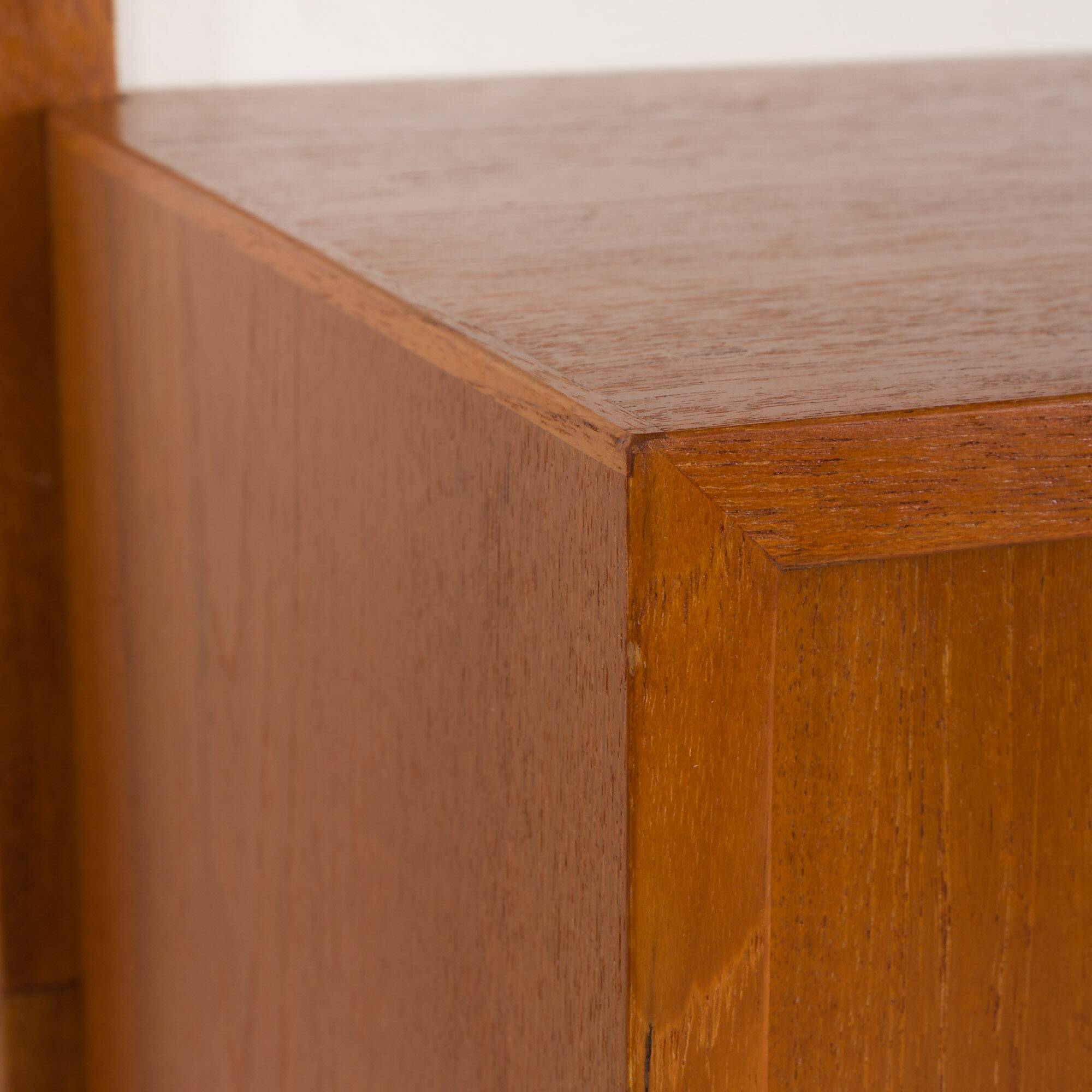Danish mid-century teak wall unit with 2 cabinets, 1970s.