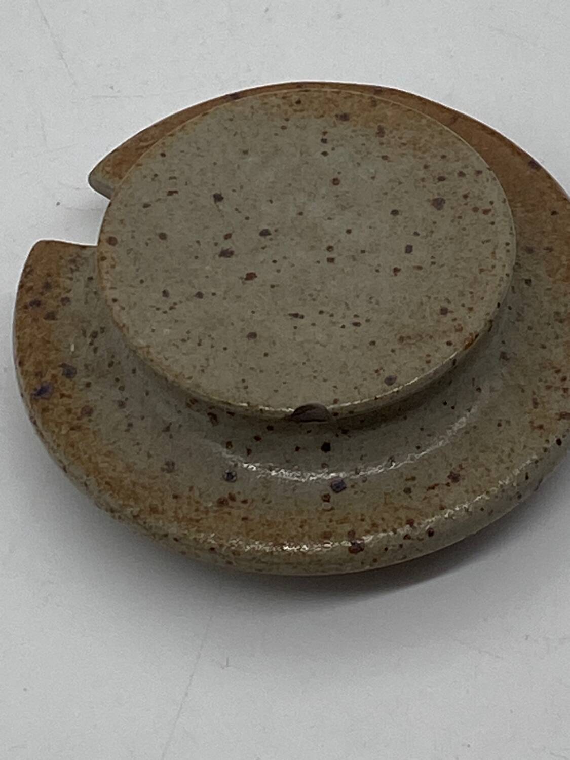 Condiment tray/server, stoneware, ceramic, by Guy Morot, Barges