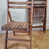 Pair of folding children's chairs, 60s-70s