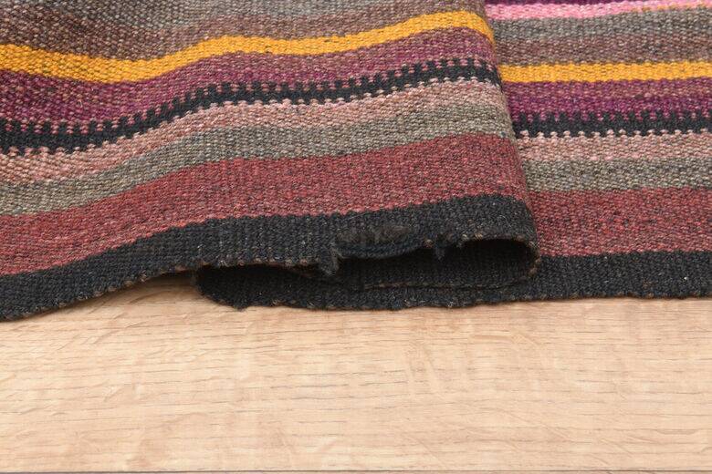 Striped Vintage Flatweave Carpet