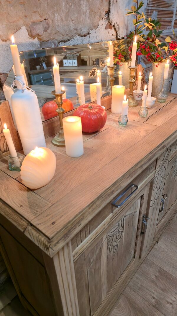 Buffet / bahut Art déco en chêne restauré