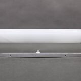 Czechoslovak Bauhaus Art Deco chrome tubular wall light with milk glass