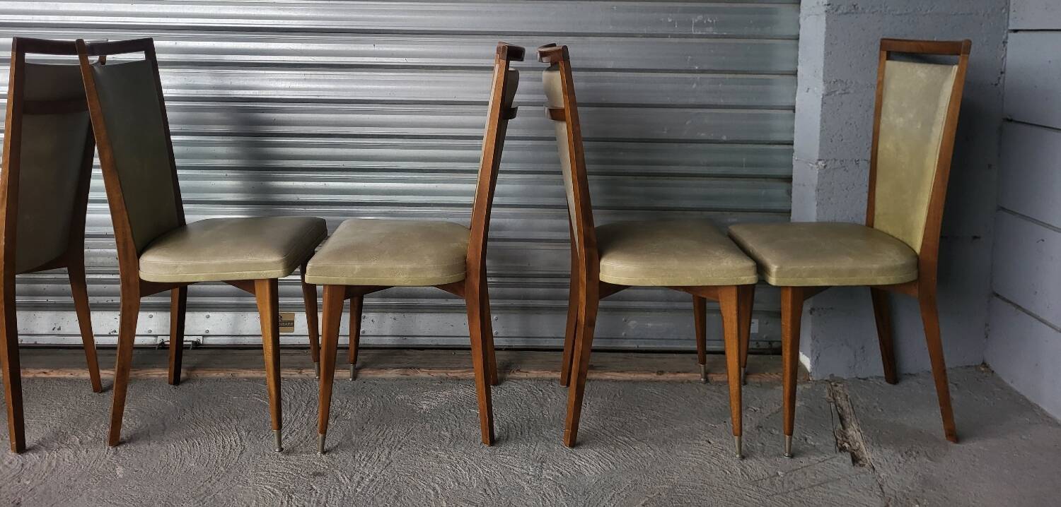 Série suite de 8 chaises Vintage circa 1960
