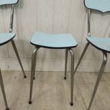 Blue formica table 2 chairs 1 mdj stool