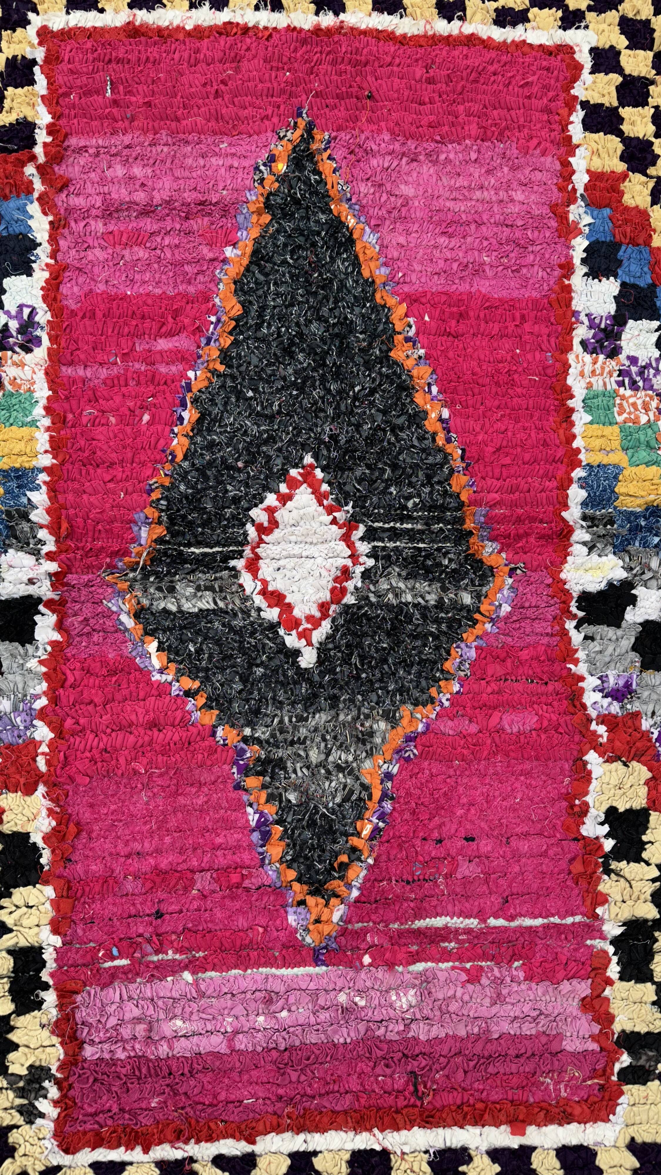 Pink Boucherouite carpet - 109 x 170 cm