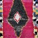 Tapis Rose Boucherouite - 109 x 170 cm