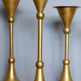 Set of 4 massive brass candlestick vintage