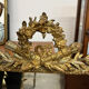 Louis XVI style pediment mirror in gilded wood – 19th century - H118c
