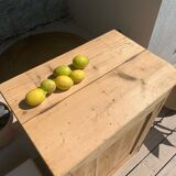 Raw wood sideboard