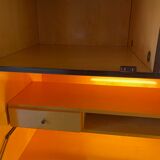 Living room furniture showcase, rosewood veneer secretary of the 70s