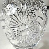 Vintage ball-shaped vase, in Bohemian/Boho chic crystal. 15 x 13 cm