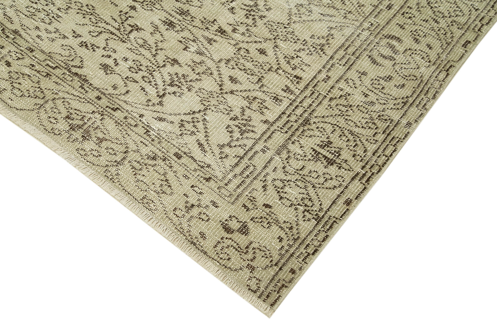 Handmade contemporary oriental beige carpet 190 cm x 295 cm