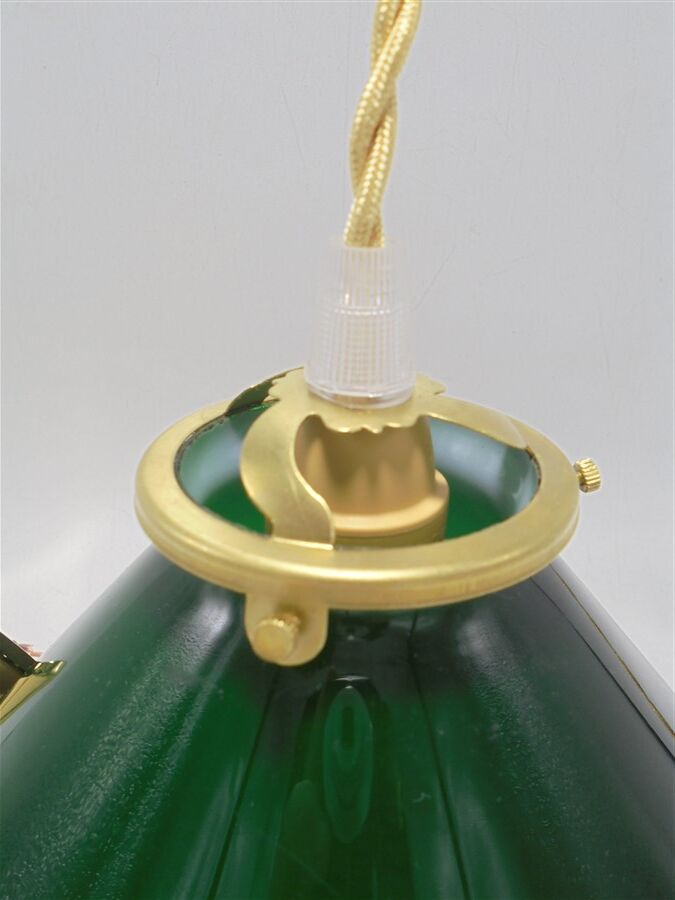Suspension conique en opaline verte