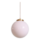 Art Deco suspension in white opaline and brass