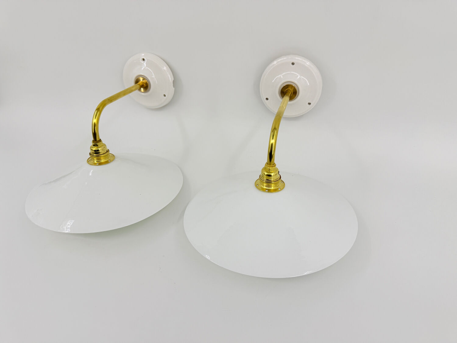 Opaline wall lights