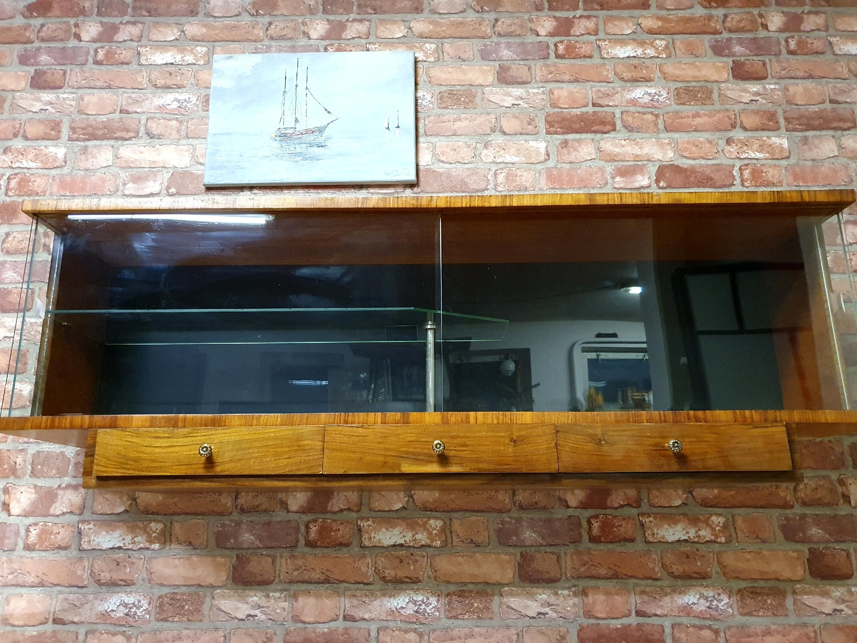 Display cabinet with hanging drawers, Poland, 1970s after renovation.