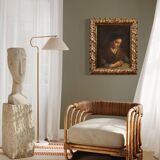 Antique Italian portrait painting from the 17th century