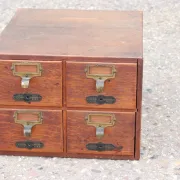 French oak card index cabinet with four drawers – circa 1910