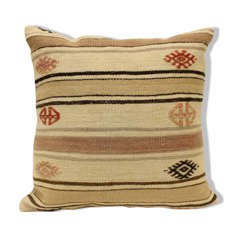 Housse coussin vintage 60x60 cm kilim