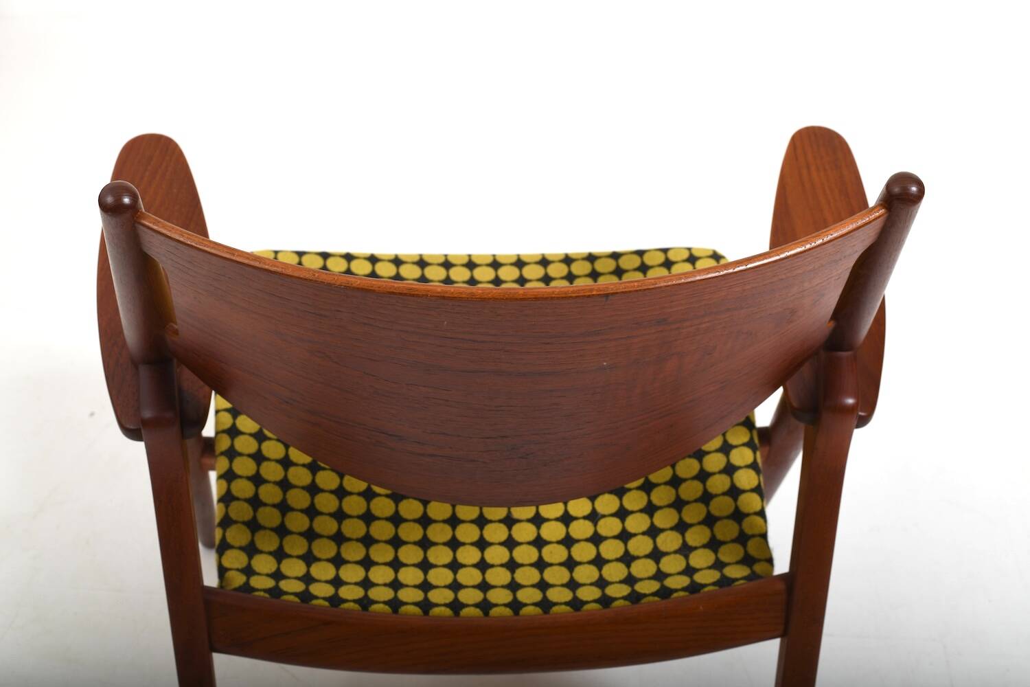 CH-28 Teak and Unika Vaev Easychair by Hans J. Wegner 1960s