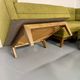 Ancien canapé d’angle modulable design scandinave en tissu vert 1960