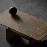 Mid-century rectangular marble coffee table, made in Italy, 1970s.