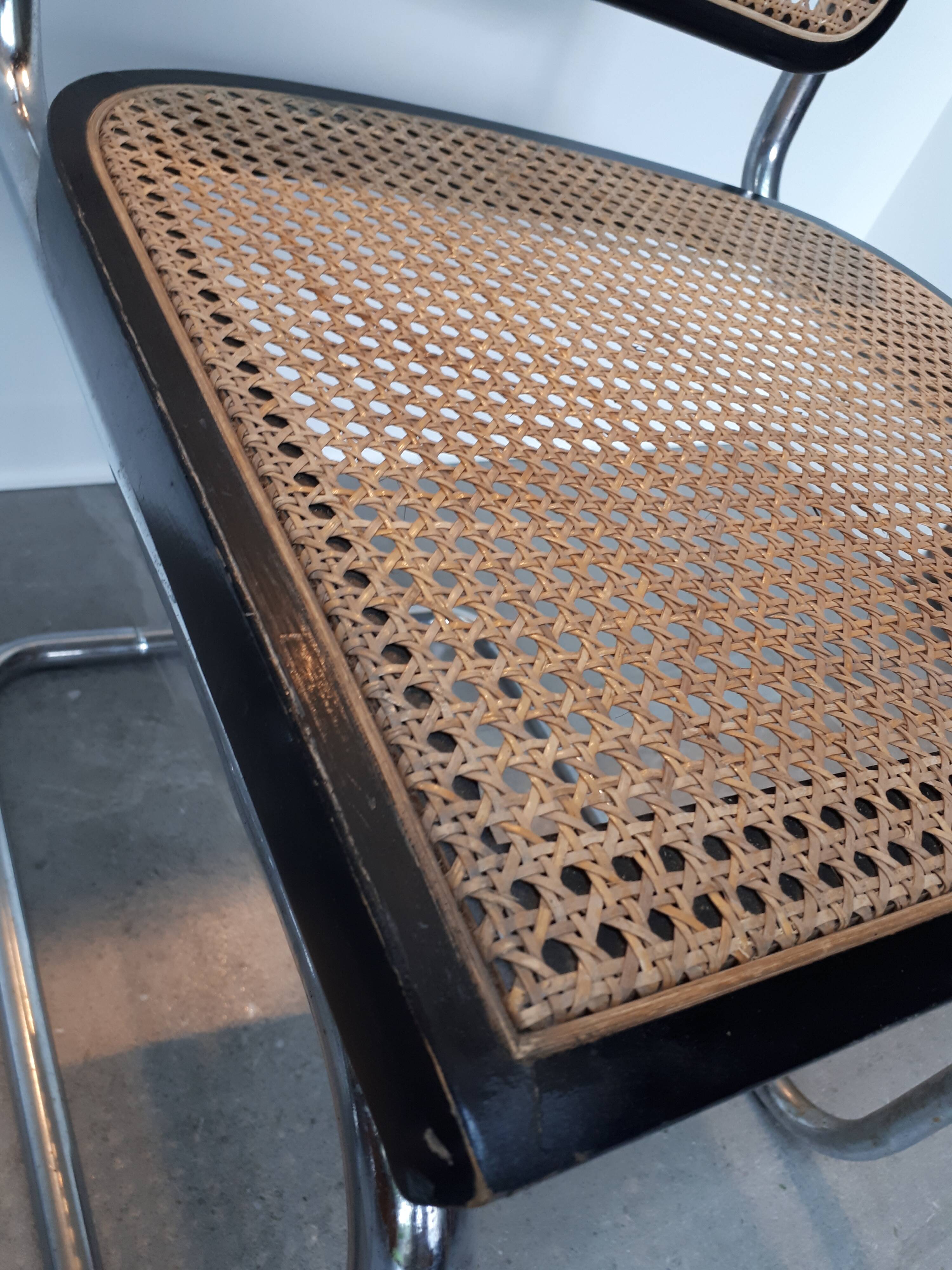 Paire de chaises Cesca par Marcel Breuer