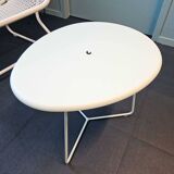 Fermob White Metal Coffee Table - Cocotte Model