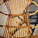 Four rattan chairs