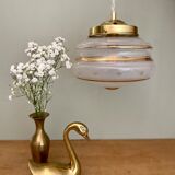 Vintage globe suspension in frosted glass