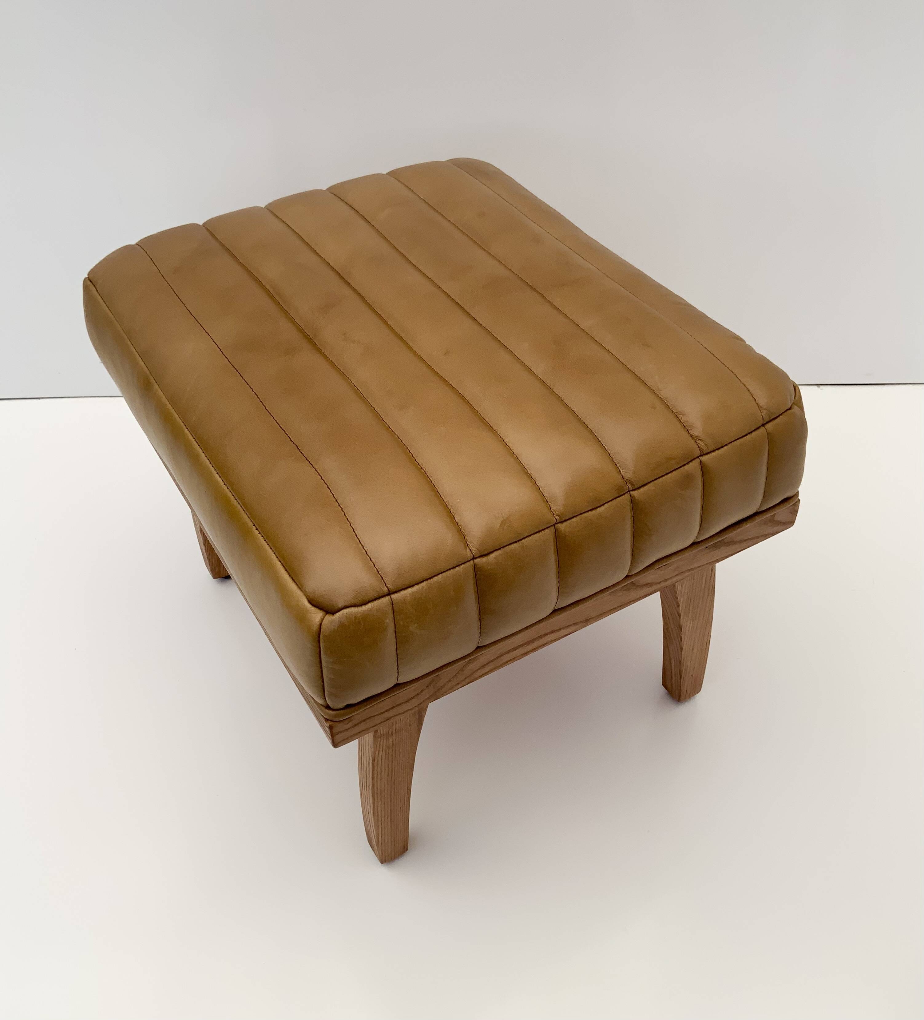 Leather Relaxing Stool/Footstool/ Tray/Side Table
