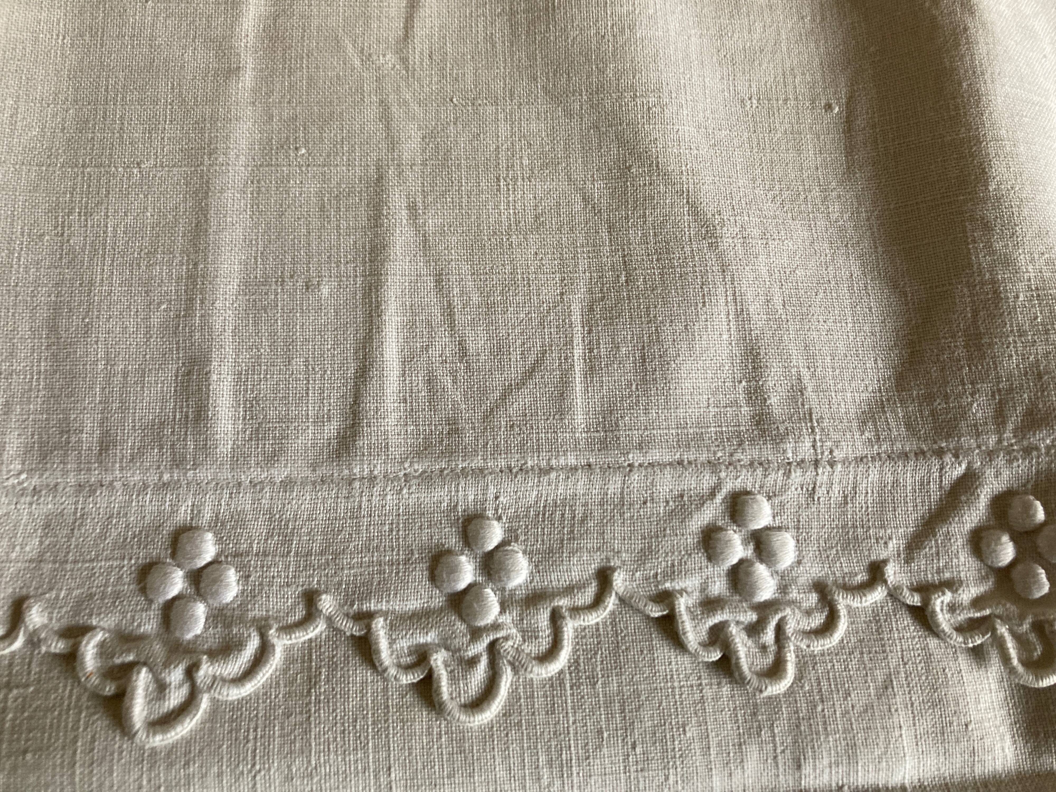 19th country pillowcase in raw linen canvas