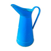 Vintage blue enamelled metal pitcher