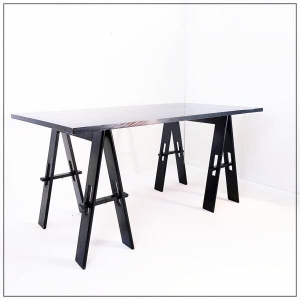 Table en bois par De Pas, D'Urbino, Lomazzi, production Acerbis, années 1960, Italie