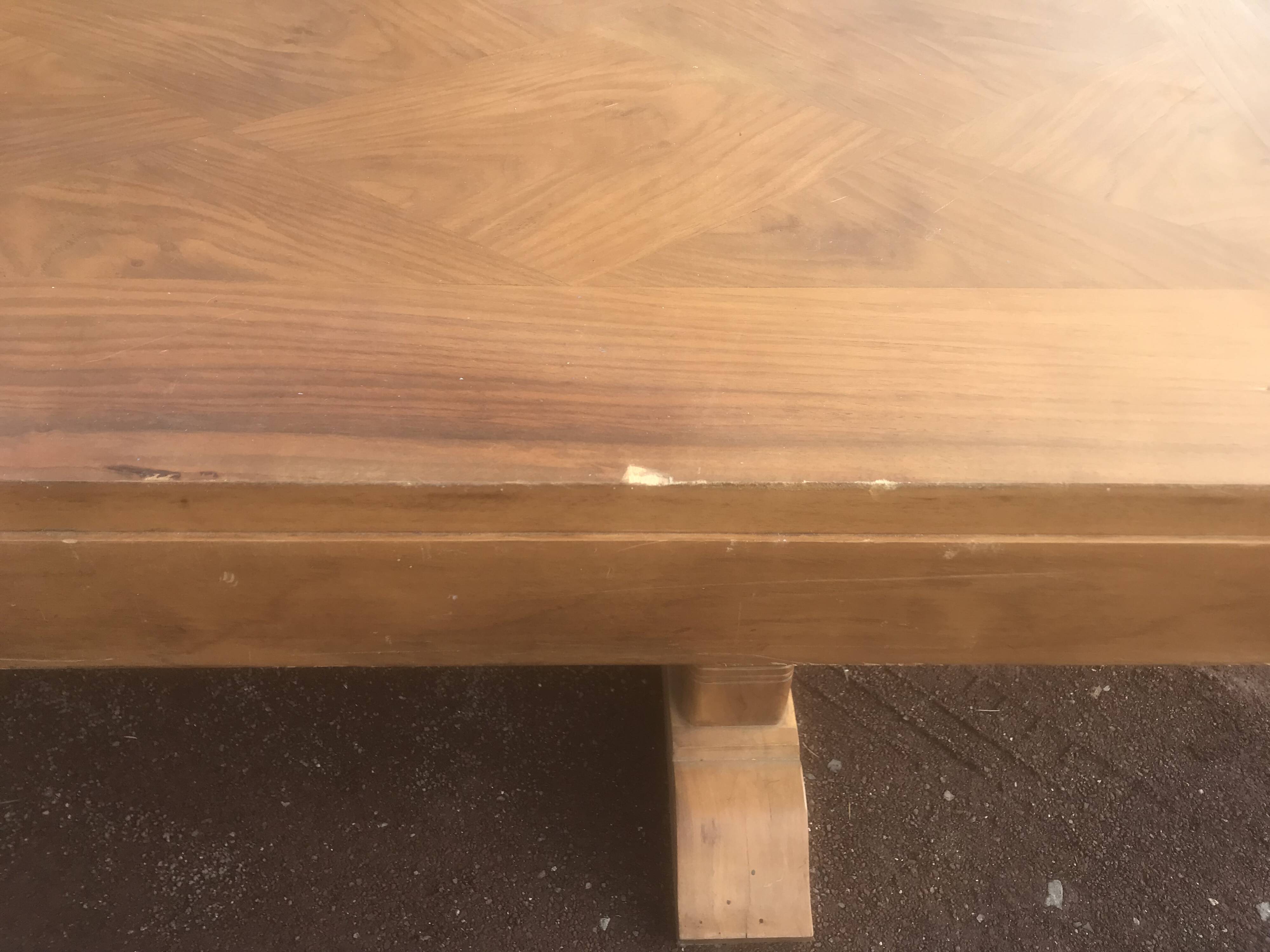 Dining table 1940 Art Deco walnut