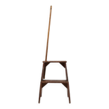 French Industrial Wooden Stepladder, 1900s