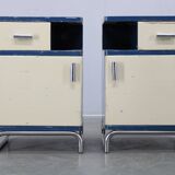 Pair of Bauhaus nightstands, Czechoslovakia, 1930s
