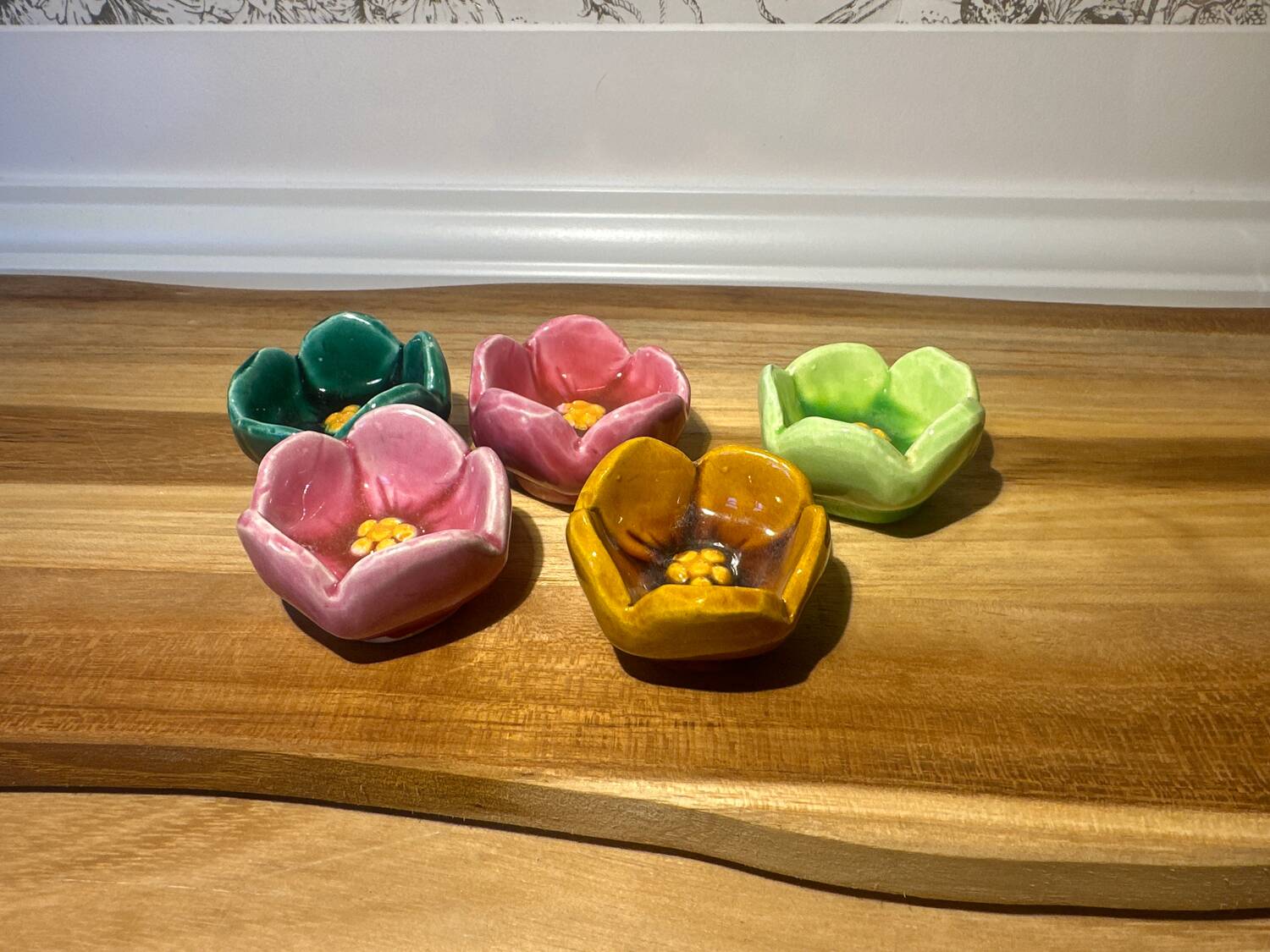 Original egg cup in flowers