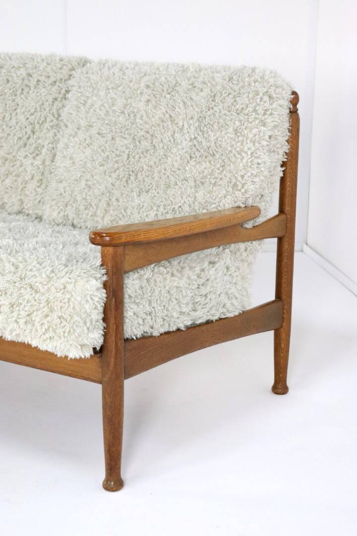 Set van designer bank + 2 fauteuils 'Sliedrecht' - opnieuw bekleed