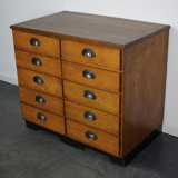 Apothecary cabinet or bank of drawers in oak and German pine mid-twentieth century