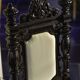 Classic black and white wooden throne