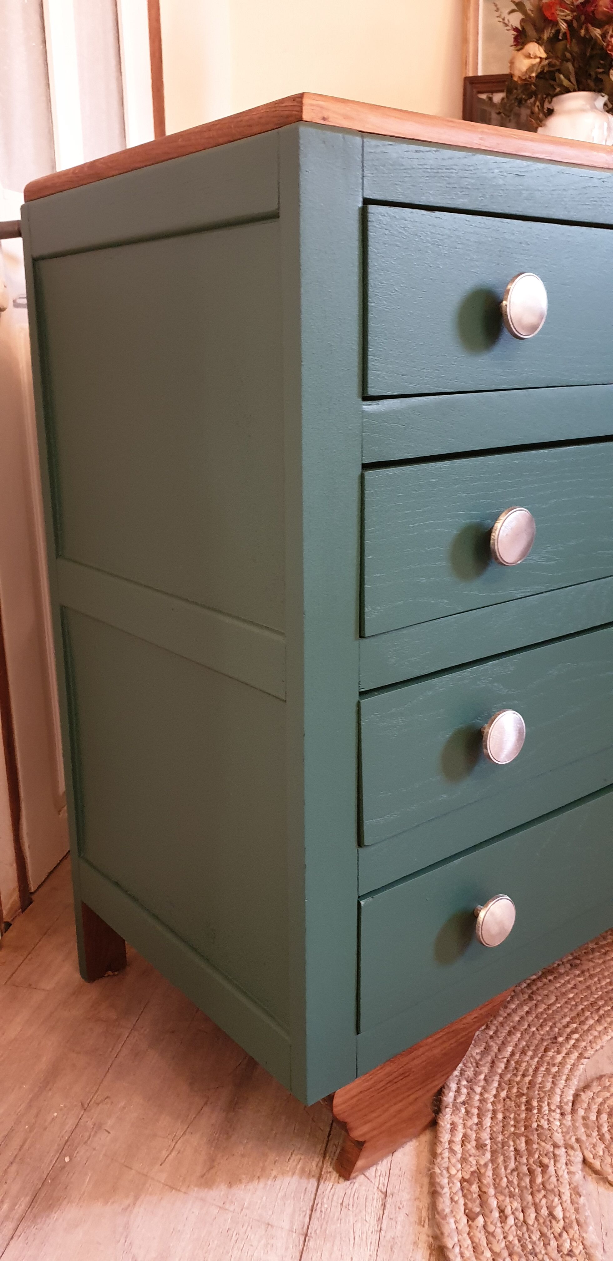 Art Deco green chest of drawers