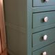 Art Deco green chest of drawers
